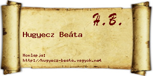 Hugyecz Beáta névjegykártya